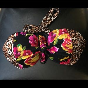 VS Strapless Floral Bikini Top